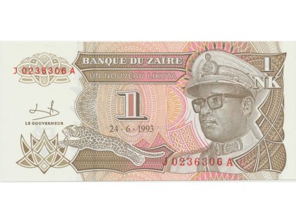 Zaire, 1 Nouveau Likuta 1993, P.47a