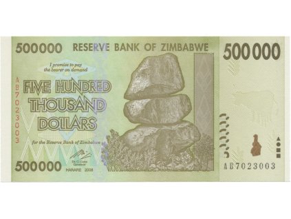 38415 38415 zimbabwe 500 000 dollars 2008 p 76