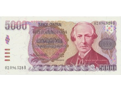 38490 38490 argentina 5000 pesos argentinos 1984 1985 p 318