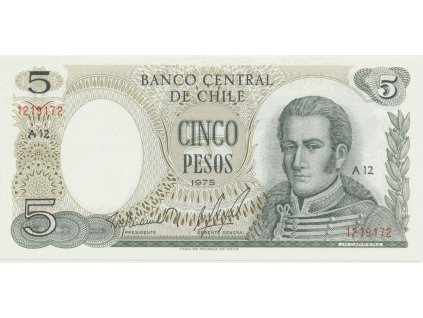 38739 38739 38739 chile 5 pesos 1975 p 149a