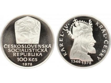 100 Kčs 1978 - Karel IV., PROOF