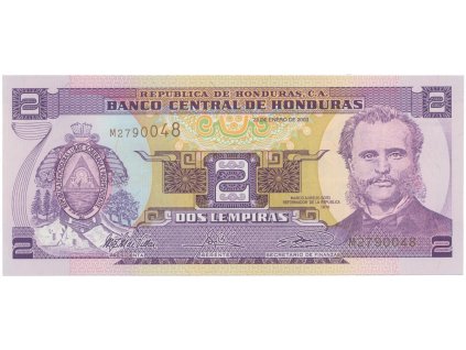 Honduras, 2 Lempiras 2000-2006, P.80Adf