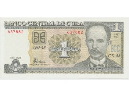 39162 39162 kuba 1 peso 2001 2009 p 121a i