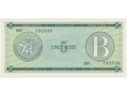 39168 39168 39168 kuba 5 pesos 1985 serie b p fx7