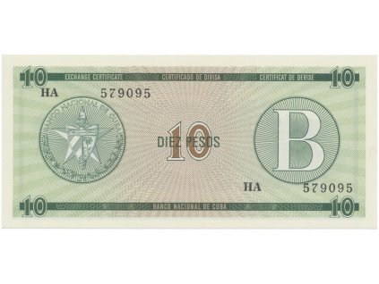 Kuba, 10 Pesos (1985), série B, P.FX8