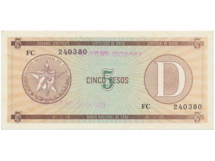 39201 39201 39201 kuba 5 pesos b d serie d p fx29