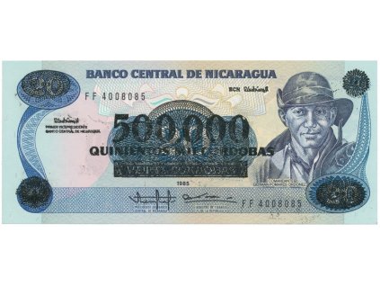 Nikaragua, 500.000 Cordobas (1990), P.163