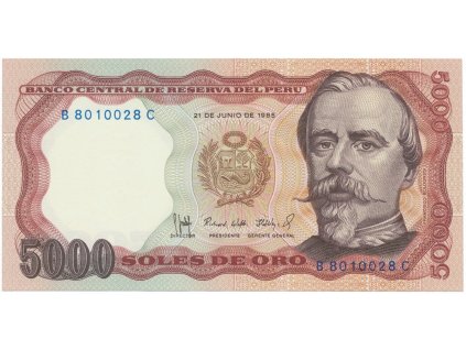 40053 40053 peru 5000 soles de oro 1985 p 117c