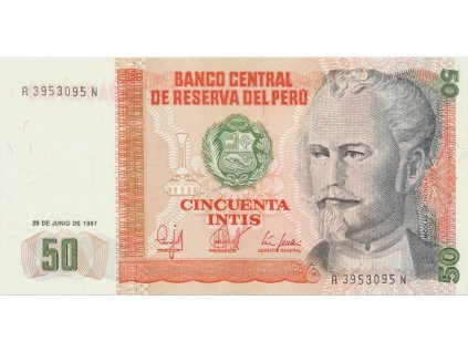 Peru, 50 Intis 1987, P.131b