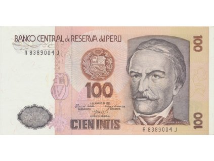 40071 40071 peru 100 intis 1985 p 132a