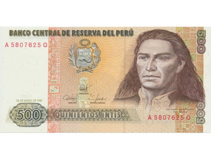 40080 40080 40080 peru 500 intis 1987 p 134b