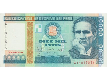40089 40089 peru 10 000 intis 1988 tisk ips roma p 140