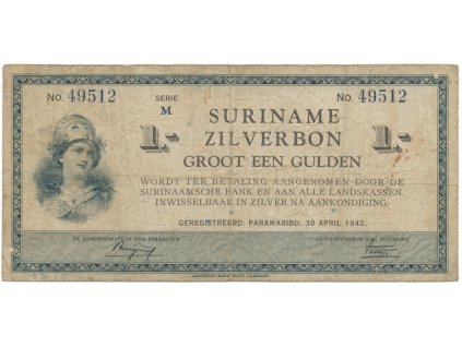40131 40131 surinam 1 gulden 1942 p 105c