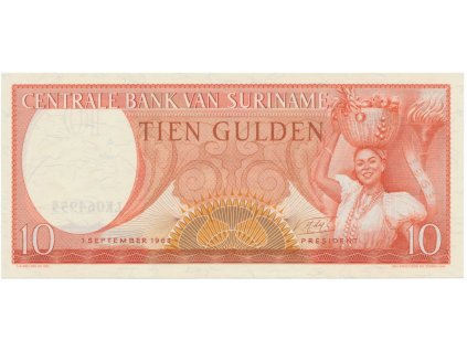 Surinam, 10 Gulden 1963, P.121