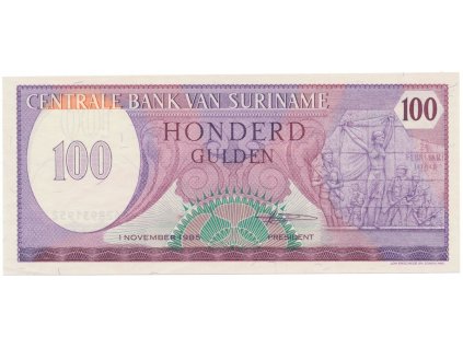 40146 40146 surinam 100 gulden 1985 p 128b