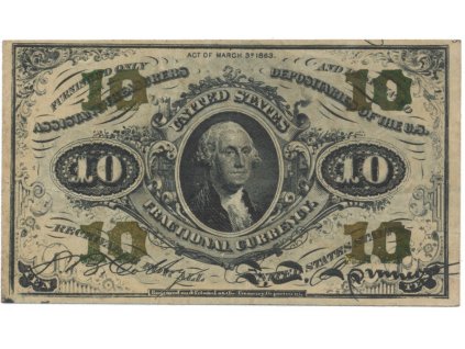 40266 usa 10 cents 1863 p 108