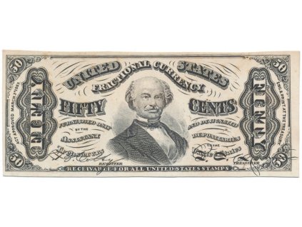 40275 usa 50 cents 1863 zkusebni natisk licni strany na kartonu p 110s