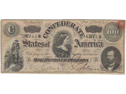 40419 40419 usa konfederace 100 dollars 1864 p 71