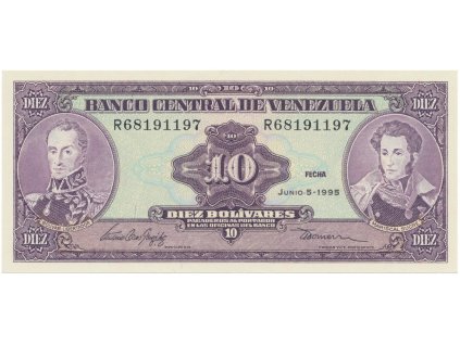40428 venezuela 10 bolivares 1990 1995 p 61b d