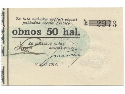 40650 40650 40650 trebic mesto 50 hal zari 1914 bez serie hh 223 5 8c