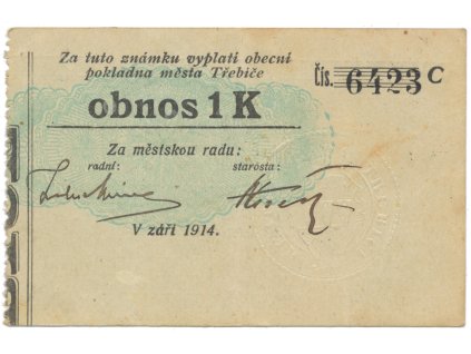 40689 40689 trebic mesto 1 k zari 1914 silnejsi k hh 223 5 10a1