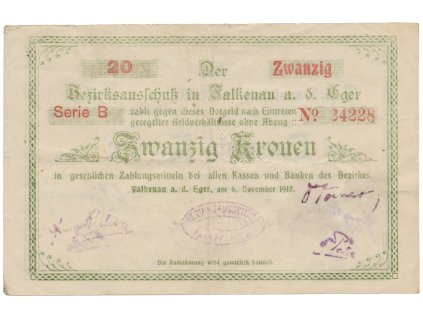 40962 40962 falkenau falknov okres 20 k 1918 hh 46 1 7b