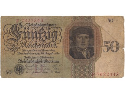 Německo, 50 Reichsmark 1924, Hej.D5