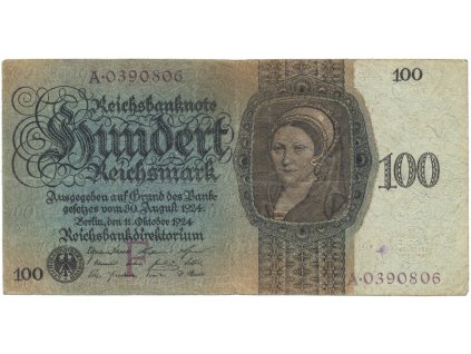 41283 41283 nemecko 100 reichsmark 1924 hej d7