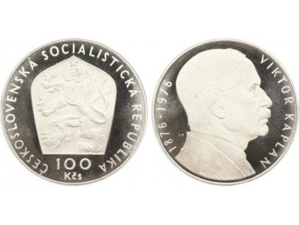 100 Kčs 1976 - Viktor Kaplan, PROOF