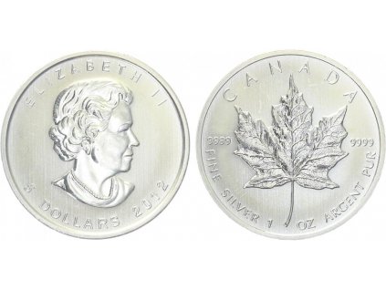 41958 kanada 5 dollars 2012 maple leaf