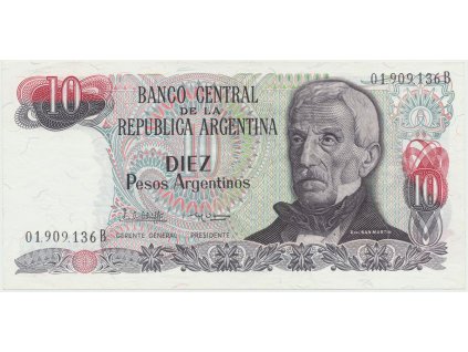Argentina, 10 Pesos Argentinos (1983~1984), P.313