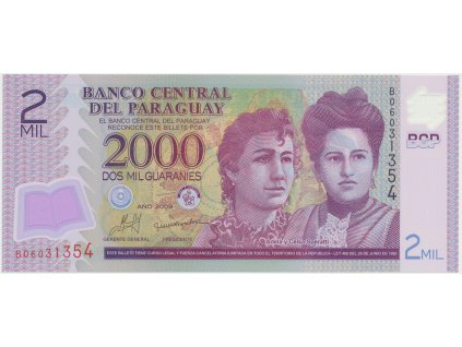 42495 42495 paraguay 2000 guaranies 2009 plastova p 228b