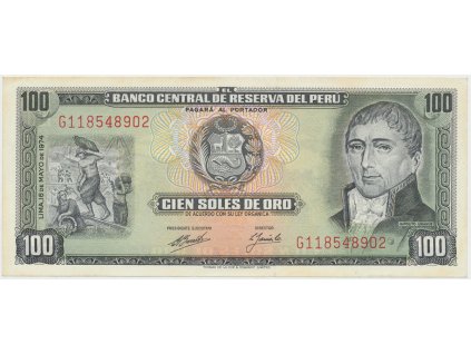 42507 42507 peru 100 soles de oro 1974 p 102c