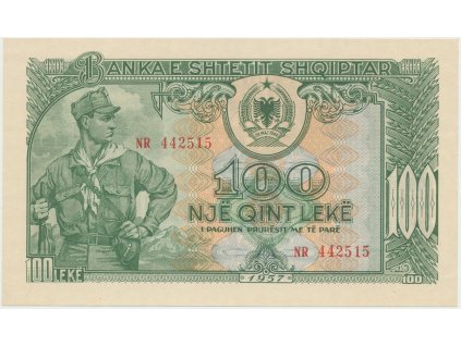 Albánie, 100 Leke 1957, P.30