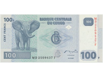 42831 42831 kongo dem republika 100 francs 2007 tisk hdm p 98a