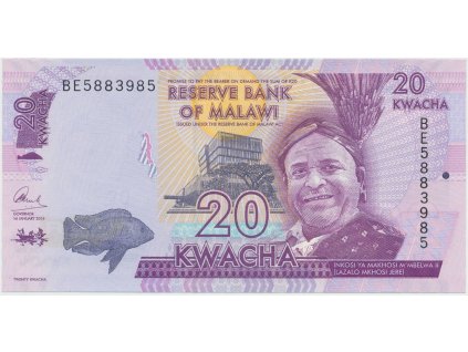Malawi, 20 Kwacha 2014~2020, P.63