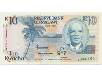 42915 42915 42915 malawi 10 kwacha 1992 p 25b