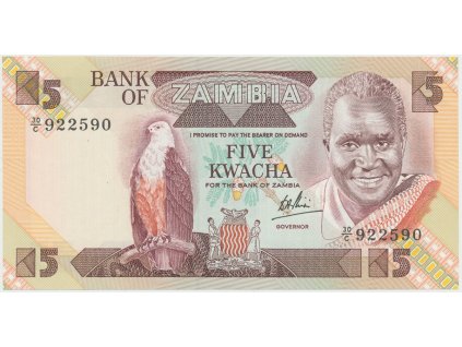 42930 42930 zambie 5 kwacha 1986 1988 p 25c