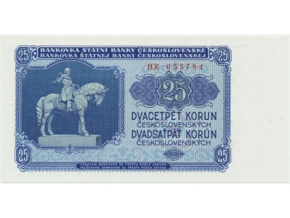 Československo, 25 Koruna 1953, tisk Praha, série HK, Hej.93b