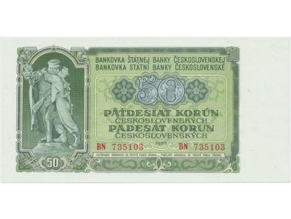 43101 43101 43101 ceskoslovensko 50 koruna 1953 tisk moskva serie bn hej 94a1