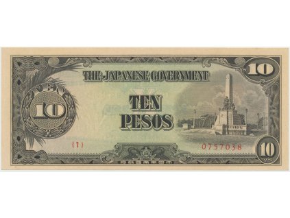 43371 43371 43371 filipiny japonska okupace 10 pesos 1943 p 111a