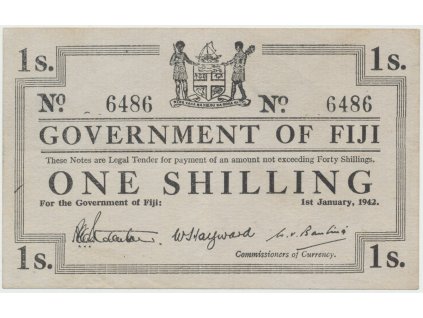 44208 fidzi 1 shilling 1942 p 48a