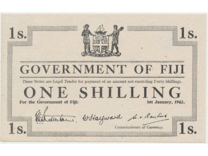 44211 fidzi 1 shilling 1942 p 48r