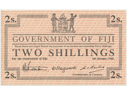 44217 44217 44217 fidzi 2 shillings 1942 p 50r