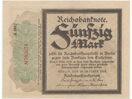 44271 44271 nemecko 50 mark 1918 trauerschein ro 56c