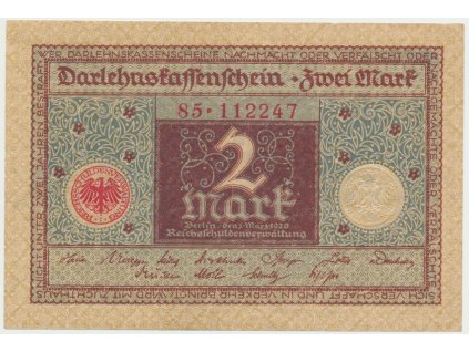 Německo, 2 Mark 1920, Ro.65a