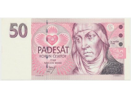 44322 ceska republika 50 koruna 1993 serie a tisk anglie hej cz7a1