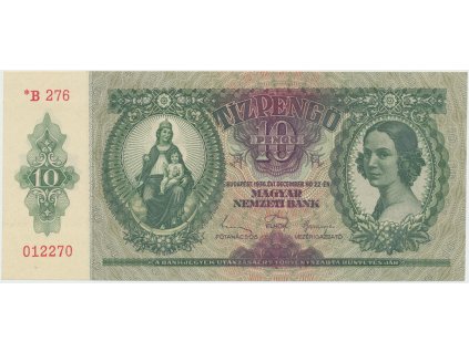 44409 44409 madarsko 10 pengo 1936 ii vydani s hvezdickou hej h6b