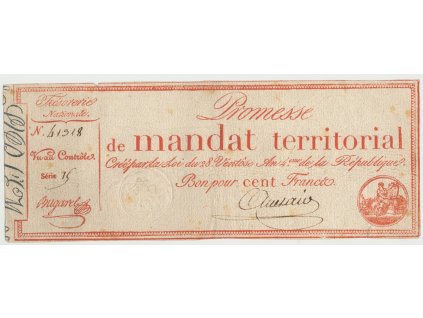 44739 francie 100 francs 1796 p a84b