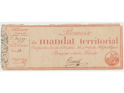 44745 francie 100 francs 1796 p a84b